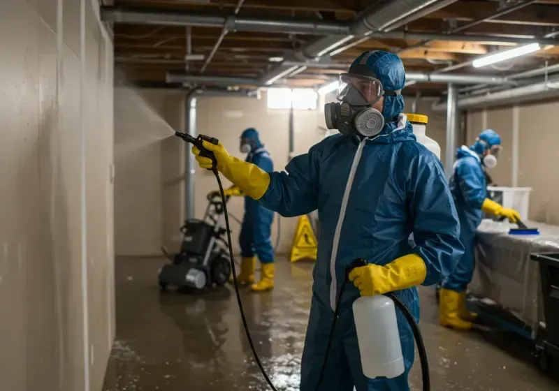 Basement Sanitization and Antimicrobial Treatment process in Rehobeth, AL